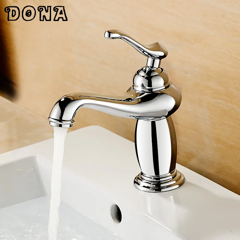 

Chrome Plated Brass Basin Sink Faucet Single Handle,Hot and Cold Water Basin Faucet Mixer Tap DONA4006C