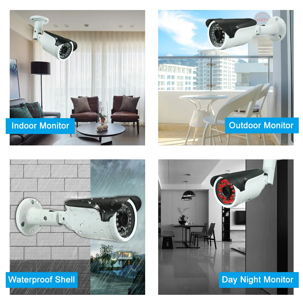 4MP камера HD Bullet POE IP ночное видение Onvif P2P Обнаружение движения Водонепроницаемая