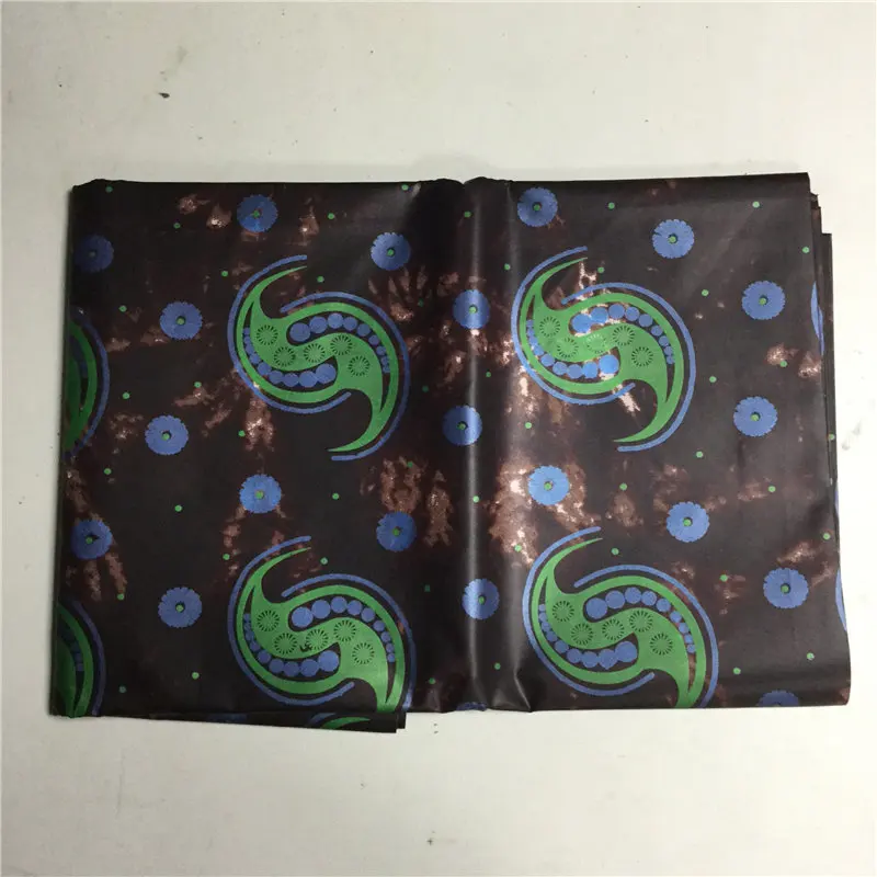 5 ярдов/партия африканская золотая Базен парча Дамасская ткань для платьев риче