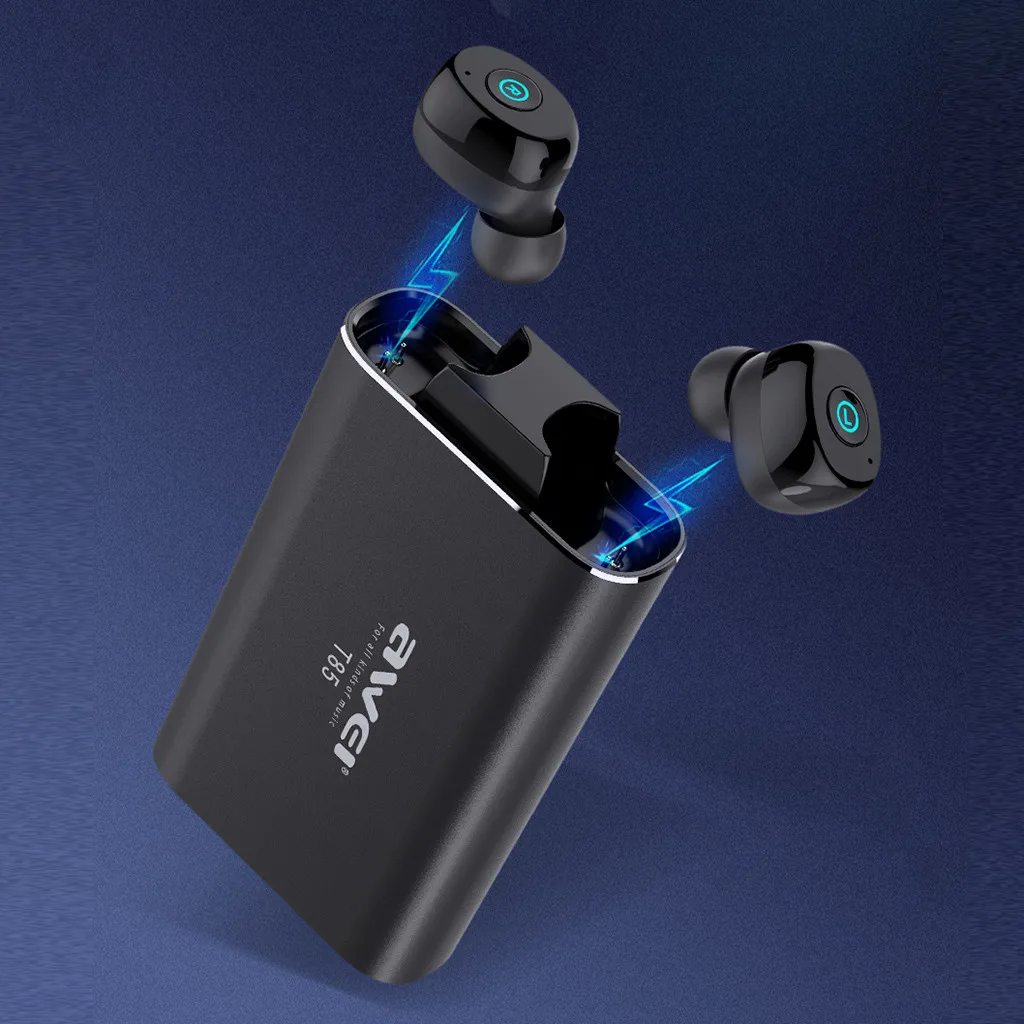 AWEI T85 Twins беспроводные наушники-вкладыши BT5.0 наушники с зарядным устройством водостойкие анти-пот безопасные удобные