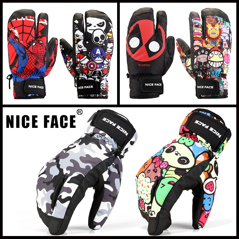 Перчатки горнолыжные женские.перчатки женские сноуборд .3 пальца перчатки