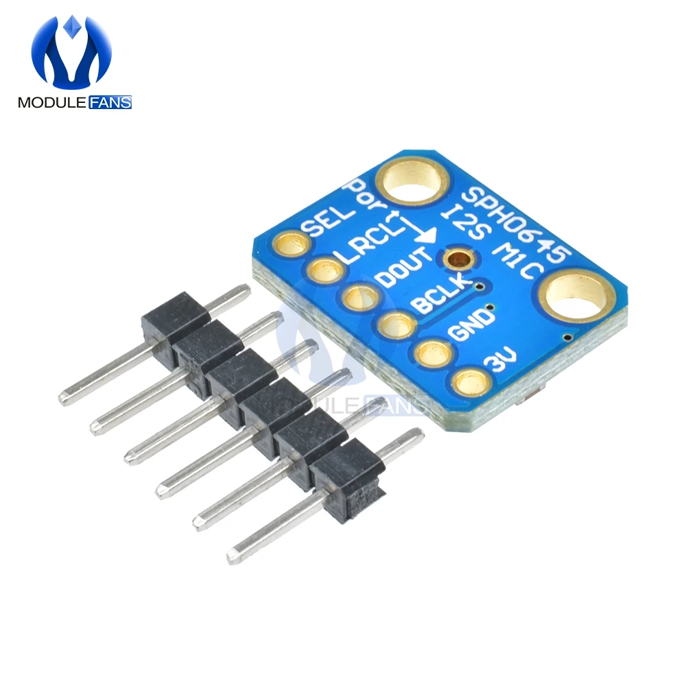 Выходной модуль микрофона SPH0645 I2S MEMS SPH0645LM4H моющийся для Raspberry Pi Arduino 6
