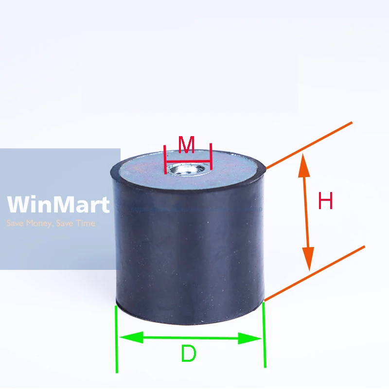 Бесплатная доставка 5 шт. резиновый демпфер с резьбой противоударный коврик M4 10*10