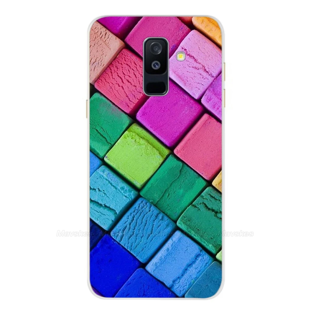 42 Силиконовый чехол для samsung Galaxy A6, прозрачный мультяшный Мягкий ТПУ чехол для телефона s, задняя крышка для samsung Galaxy A6 A 6 Plus - Цвет: 42