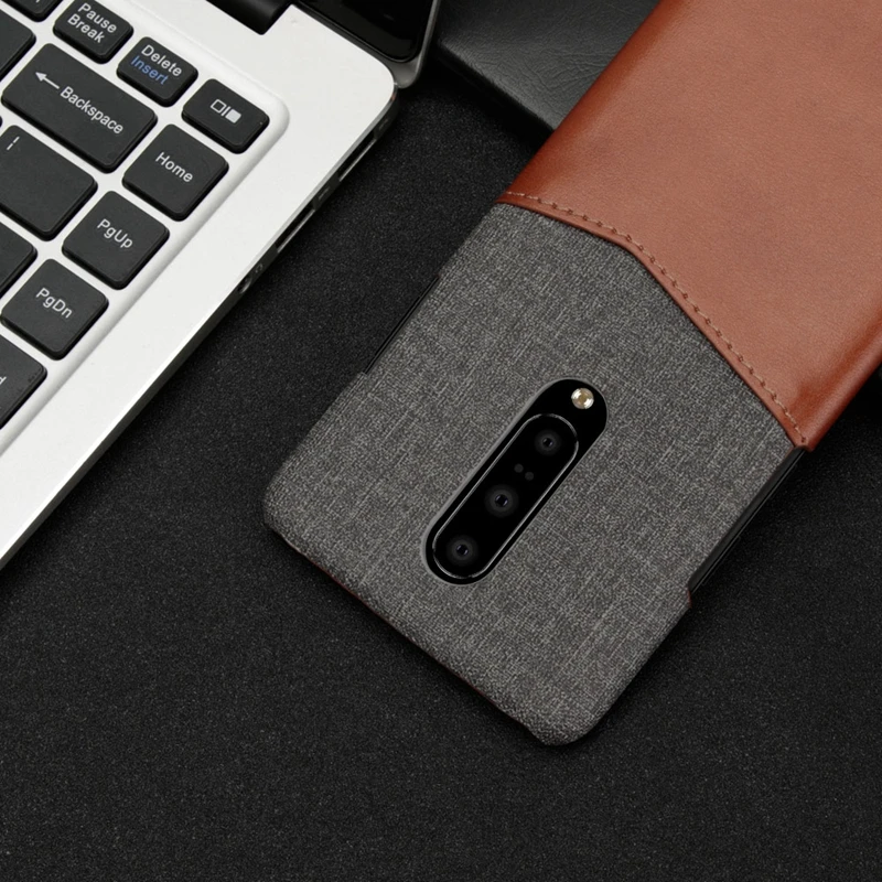 Роскошный прошитый чехол из искусственной кожи для телефона Oneplus 7 с карманом