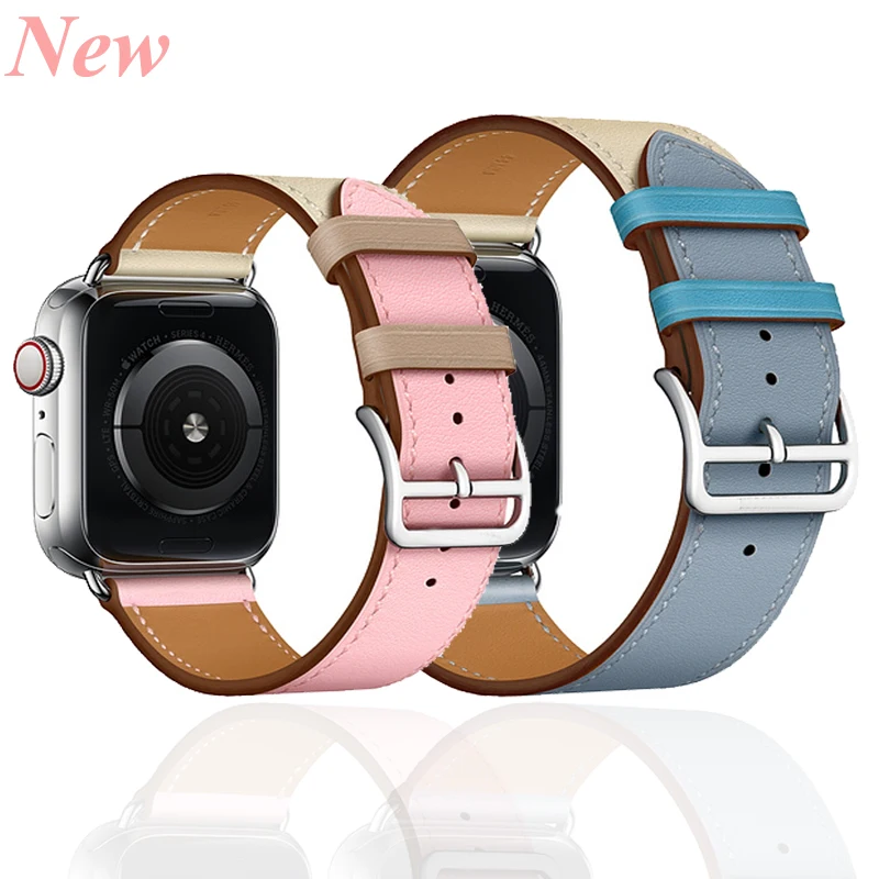 Кожаный ремешок для apple watch band 42 мм 44 40 38 браслета correa iwatch seeries 4 3 2 1