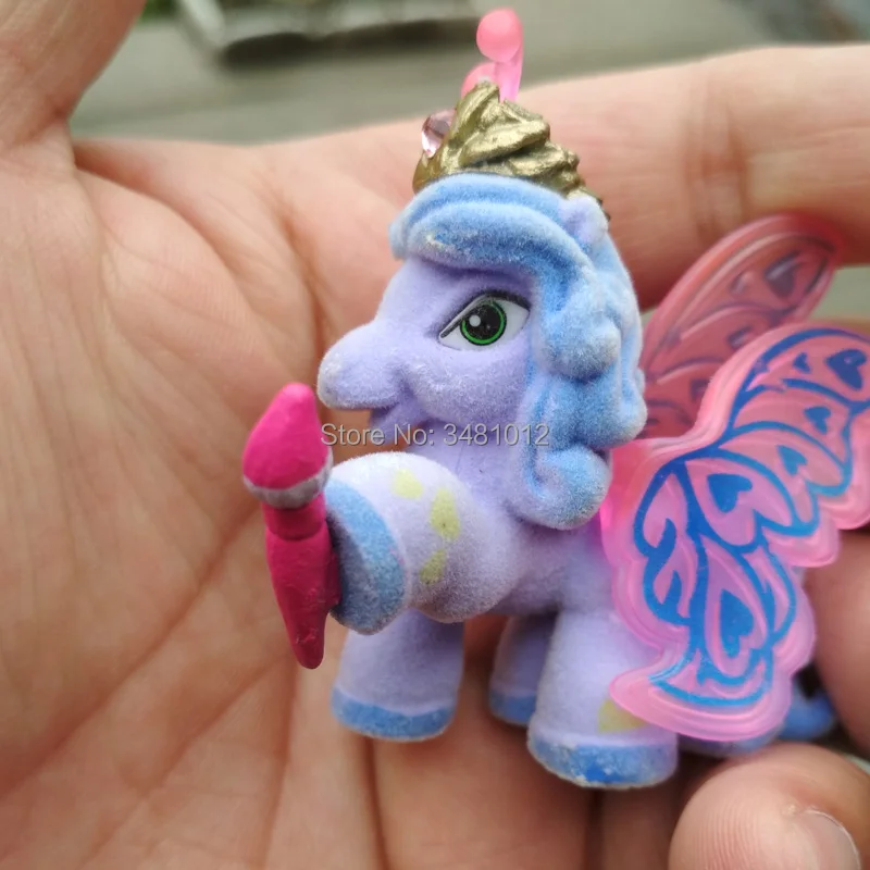 Симпатичные Filly звезды крылья бабочки стекаются ПВХ Фигурки Pegasus маленькая лошадка коллекционные куклы аниме фигурки, детские игрушки