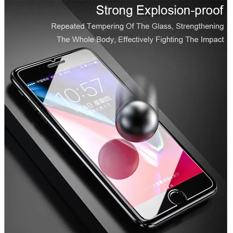 Закаленное стекло 9H для Iphone 8 7 6S 6 Plus, Защитное стекло для экрана для Iphone XS MAX X XR, стекло на 5 5S 5C SE, пленка с защитой от синего излучения