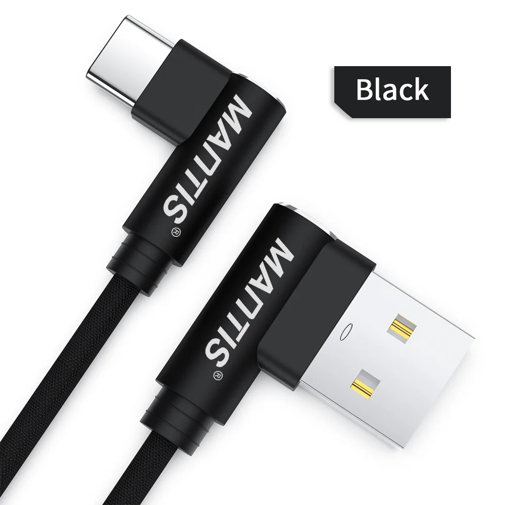 Black MANTIS 3 м 2 м 1 м Тип C кабель для samsung S10 S9 S8 зарядное устройство для синхронизации данных и быстрой зарядки Usb кабель huawei Xiaomi Oneplus Redmi Note 7 K20 Pro - Цвет: Black