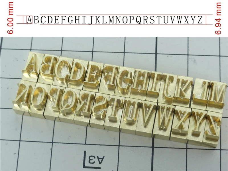 № 6/7 стандартные латунные гибкие буквы, RCIDOS CNC гравировальная форма, формочки, горячее тиснение фольгой алфавита