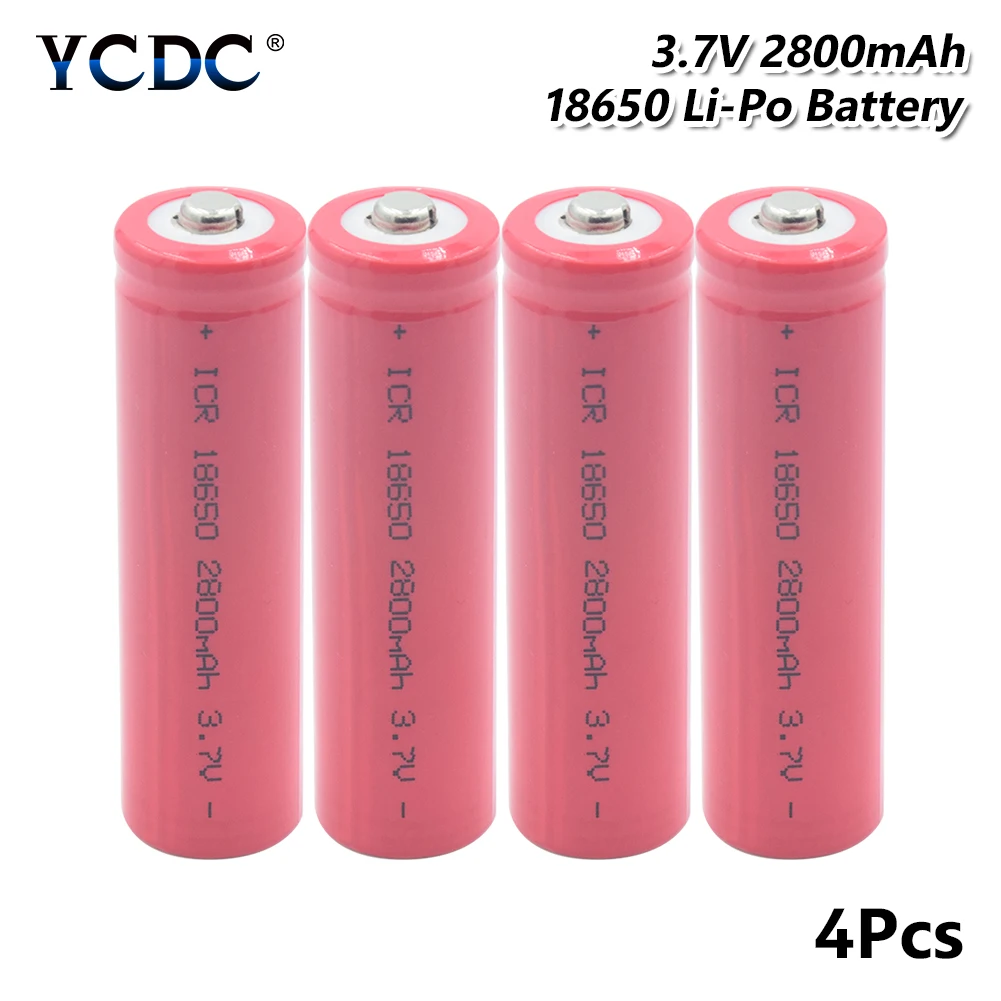 1/2/4 шт 3,7 V 18650 2800 мАч светодиодный фонарик Мощность банк фонарик переговорные Замена ячеек аккумуляторы ICR 18650 литий-ионный аккумулятор Батарея