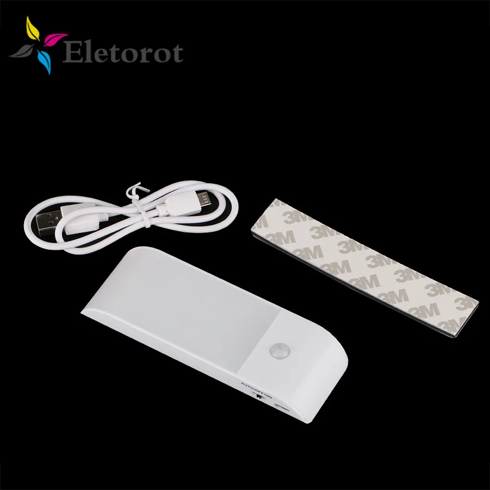 USB Перезаряжаемый датчик движения Ночной свет ИК беспроводной 12 * LED настенный
