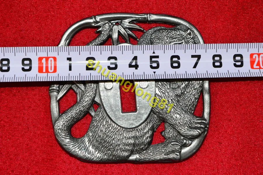 Чудесный японский сплав ручной работы Tsuba для самурая Катана Меч Нож Wakizashi W тигр |