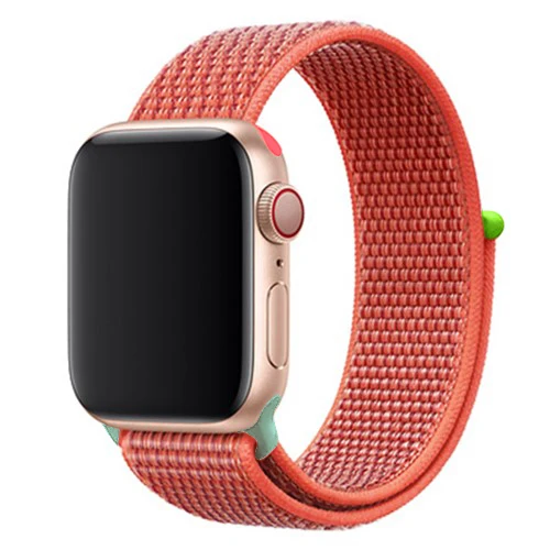 NEW Nectarine hit 7 Ремешок для apple watch, ремешок 44 мм, 40 мм, тканый нейлоновый ремешок iwatch серии 5, 4, 3, ремешок 42 мм, 38 мм, ремень, аксессуары для apple watch - Цвет ремешка: NEW Nectarine hit 7
