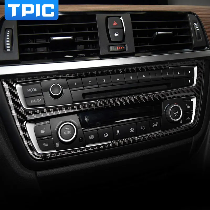 TPIC отделка рамы из углеродного волокна для BMW F30 F34 2013 2016 кондиционер CD панель