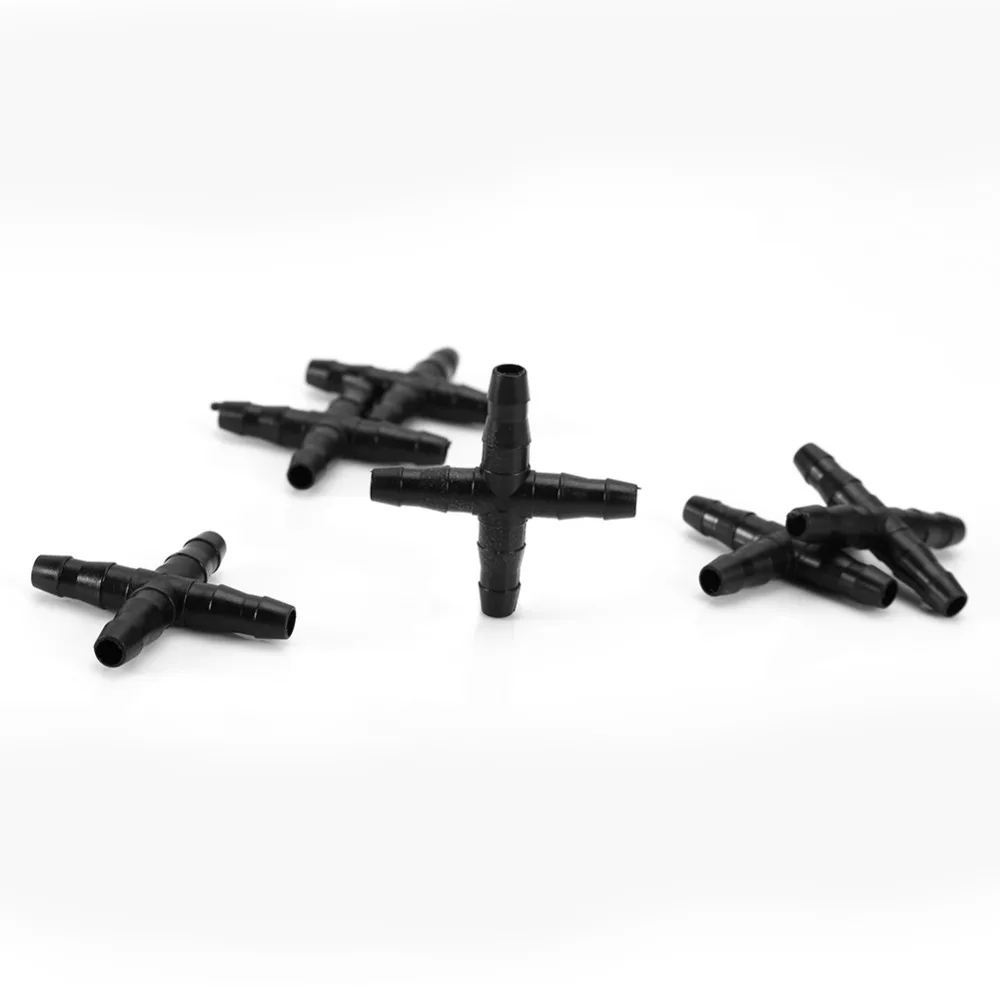 100 шт./пакет сад адаптер для орошения фитинг оросительных труб 4/7 мм шланговый