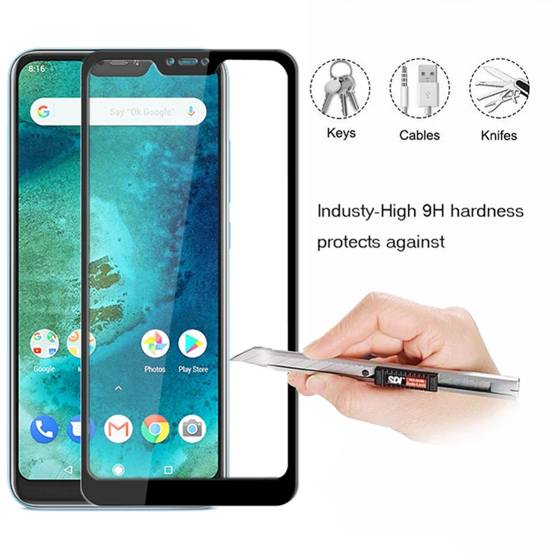 Защитная плёнка для экрана Xiaomi Mi A1 Lite A2 закаленное стекло|Защитные стёкла и