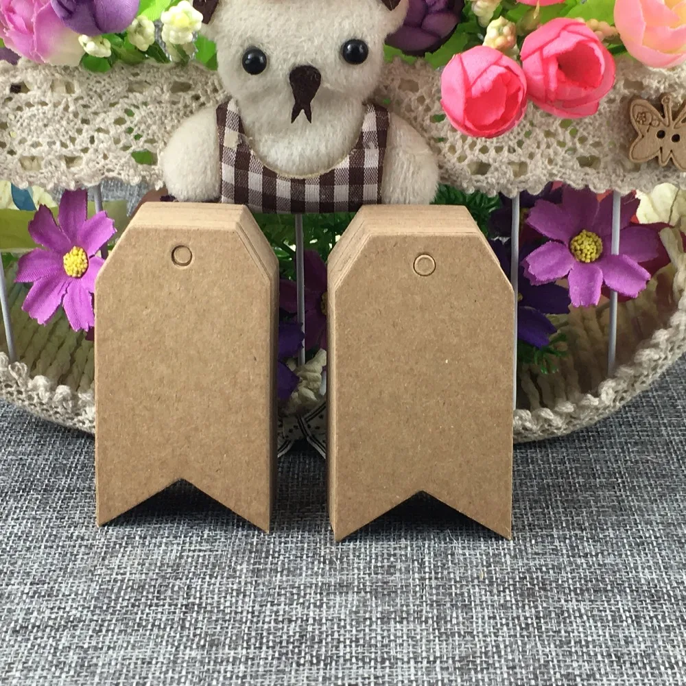 200 шт./лот крафт-бумага 7*4 см Висячие ценники пустые подарочные карточки