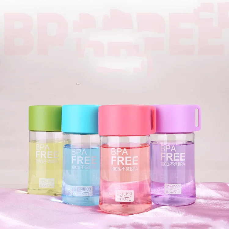 150 мл пластиковая Мини Милая бутылка для воды с веревкой детей портативный