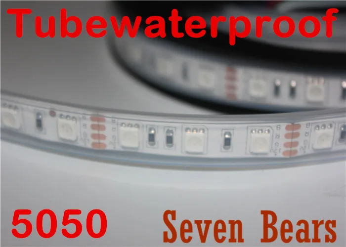 Водонепроницаемая светодиодная лента IP67 5 м/лот водонепроницаемая 5050 RGB 300 12 В