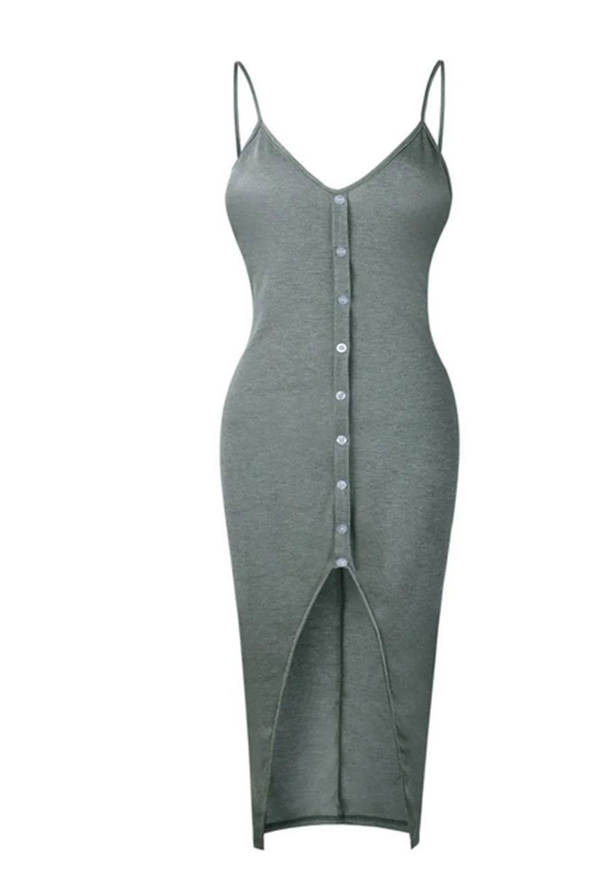 

Women Bodycon Slim Sleeveless Casual Evening Party Pencil Dress