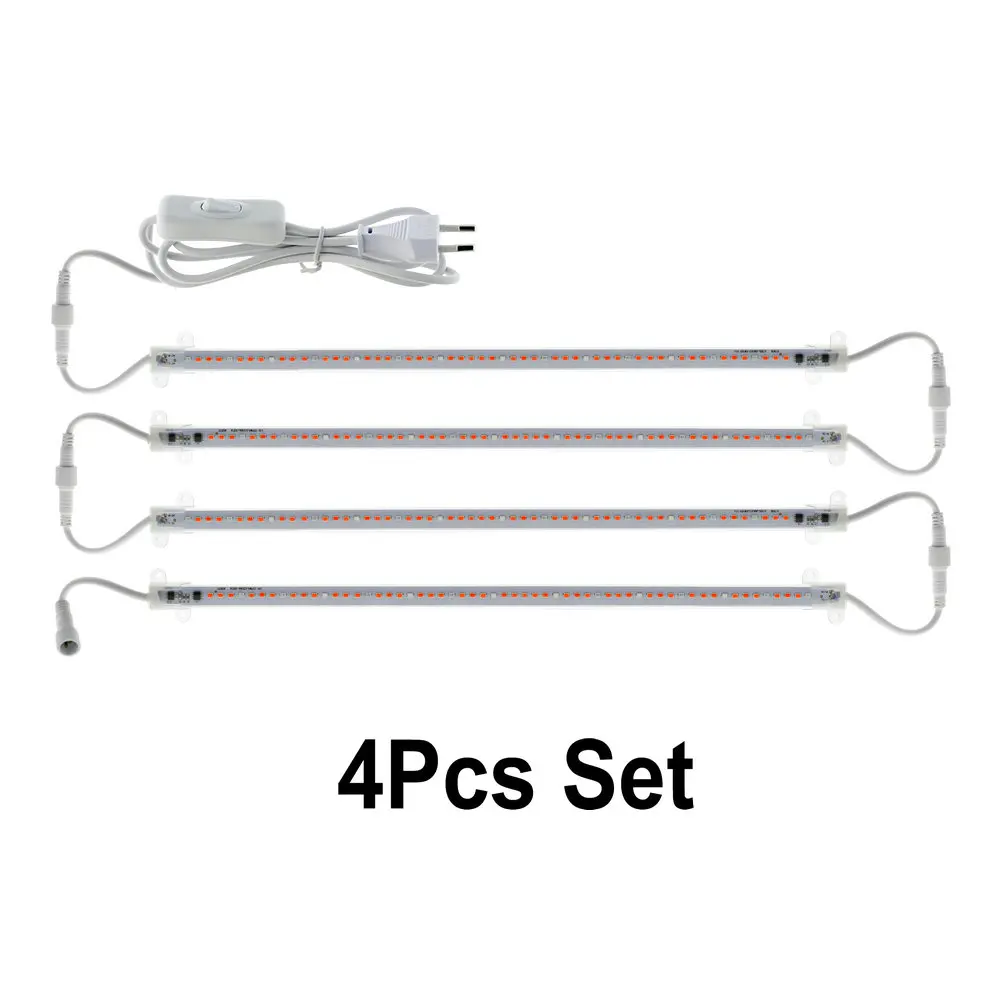 4pcs Set LED Grow Light AC220V High Luminous Efficiency Grow Light Tube IP67 Waterproof for Indoor or Outdoor plants growing - Испускаемый цвет: 4pcs Set
