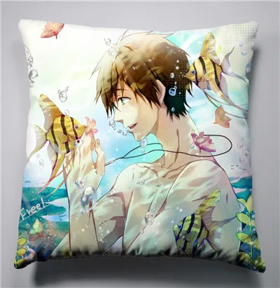 Аниме Манга бесплатно! IWatobi swim Club 40x40 см, наволочка, чехол для подушки, постельные принадлежности, чехол для подушки - Цвет: Светло-серый