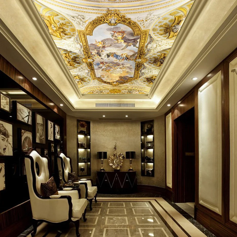 3D Бог любит роскошный потолок окрашенные стены ТВ фон обои для потолка спальни