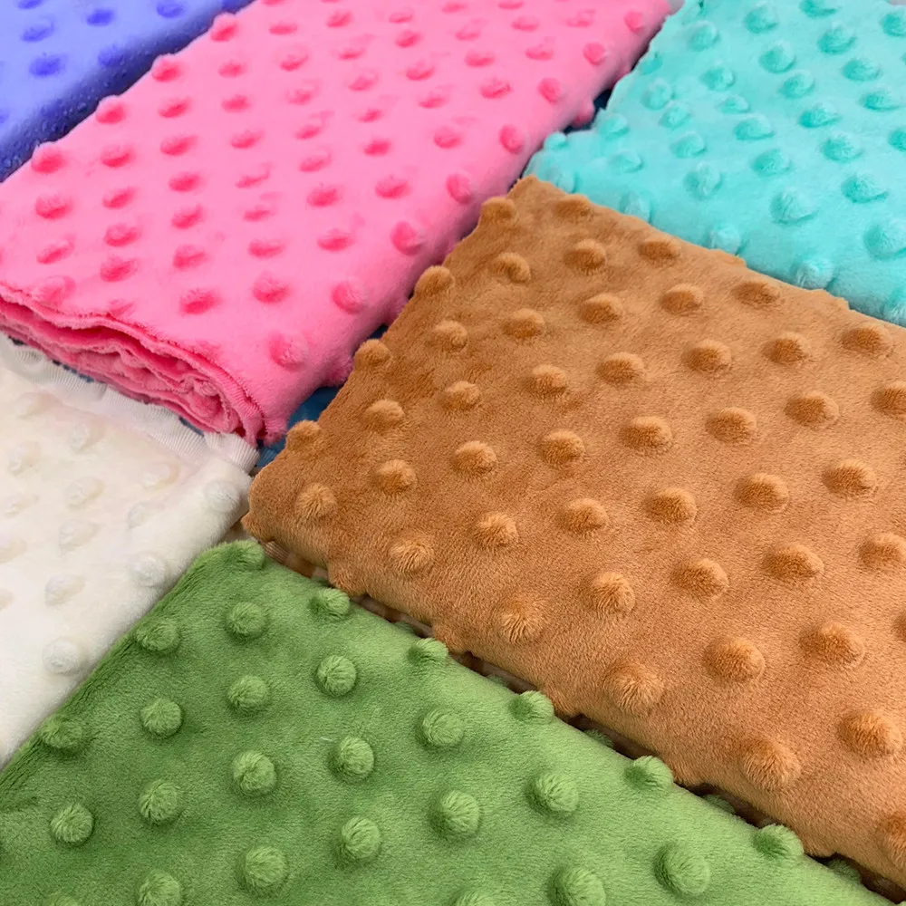 

1Pcs 45x45cm 30Colors Super Soft Minky Dot Fabric Handwork Sewing Blanket Toys Material Antipilling Plush Fabric Eco-friendly