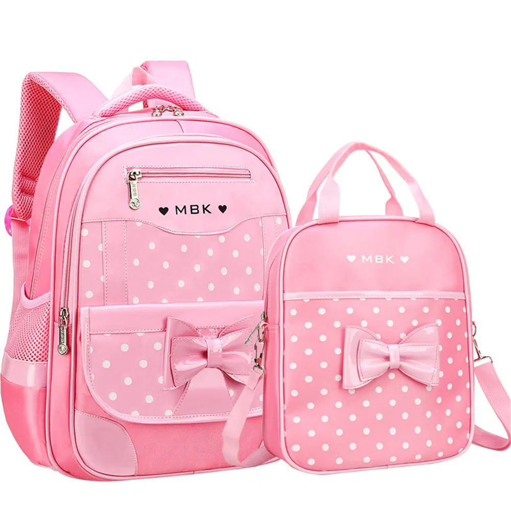 pink small Ортопедический рюкзак для девочек школьные сумки на молнии детская школьная сумка 2 шт./компл. милые дети распылитель ранцевого типа для с школьная сумка для ноутбука рюкзак для девушек - Цвет: pink small