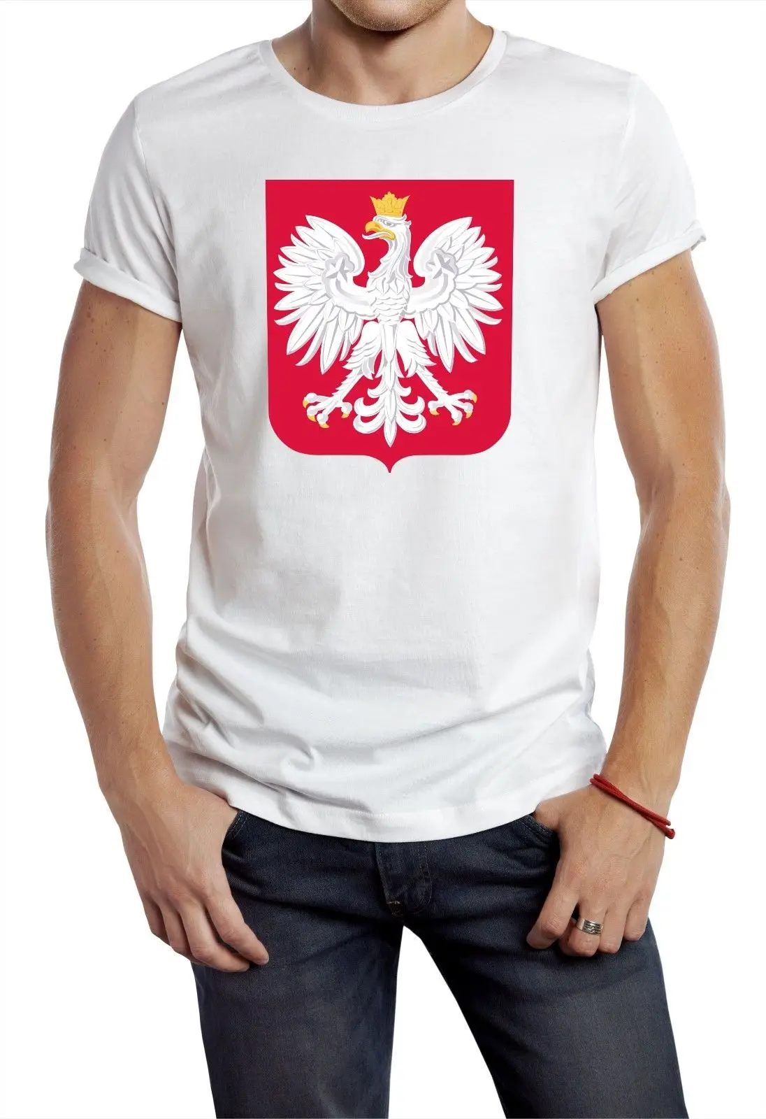 Мужская футболка с круглым вырезом и коротким рукавом polsky Eagle Orzel модная польская