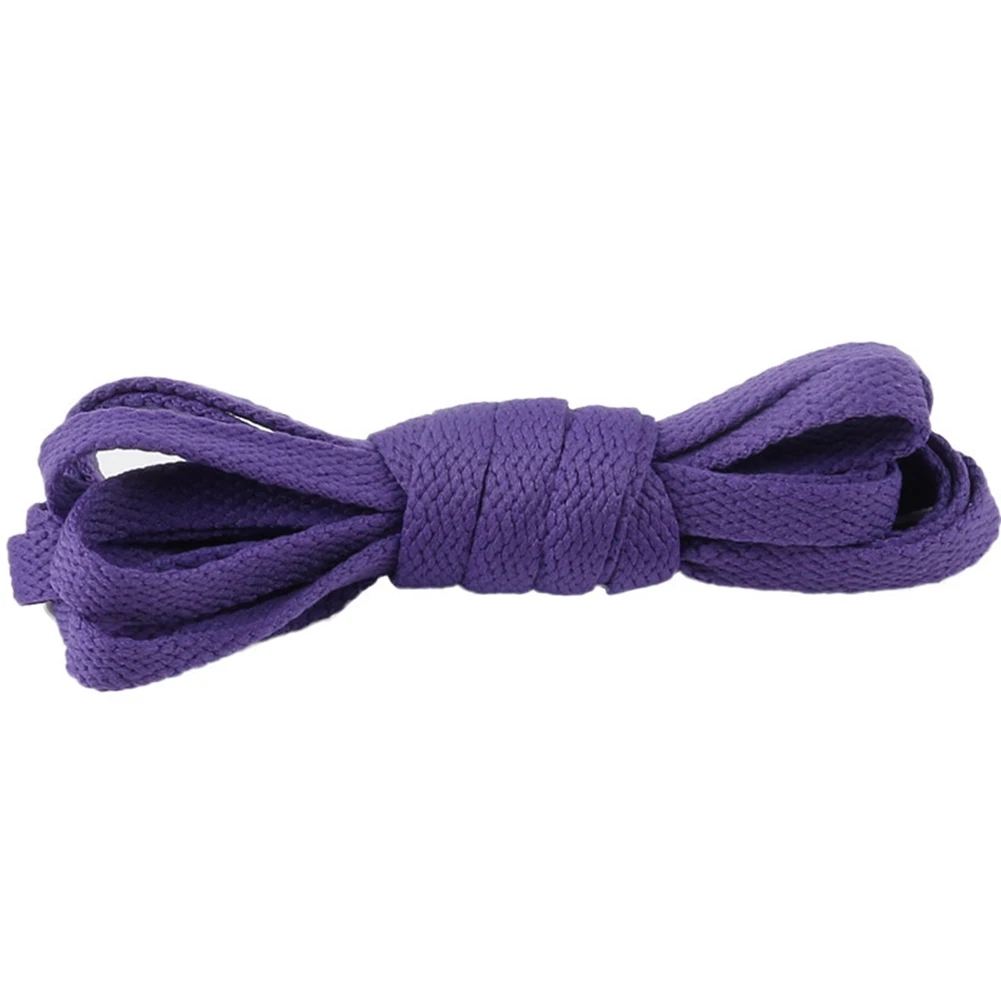 Dark Purple 1 пара женских, мужских, детских кроссовок на плоской подошве, беговые шнурки, спортивные, походные, прогулочные, повседневные шнурки, эластичные шнурки, белые шнурки - Цвет: Dark Purple