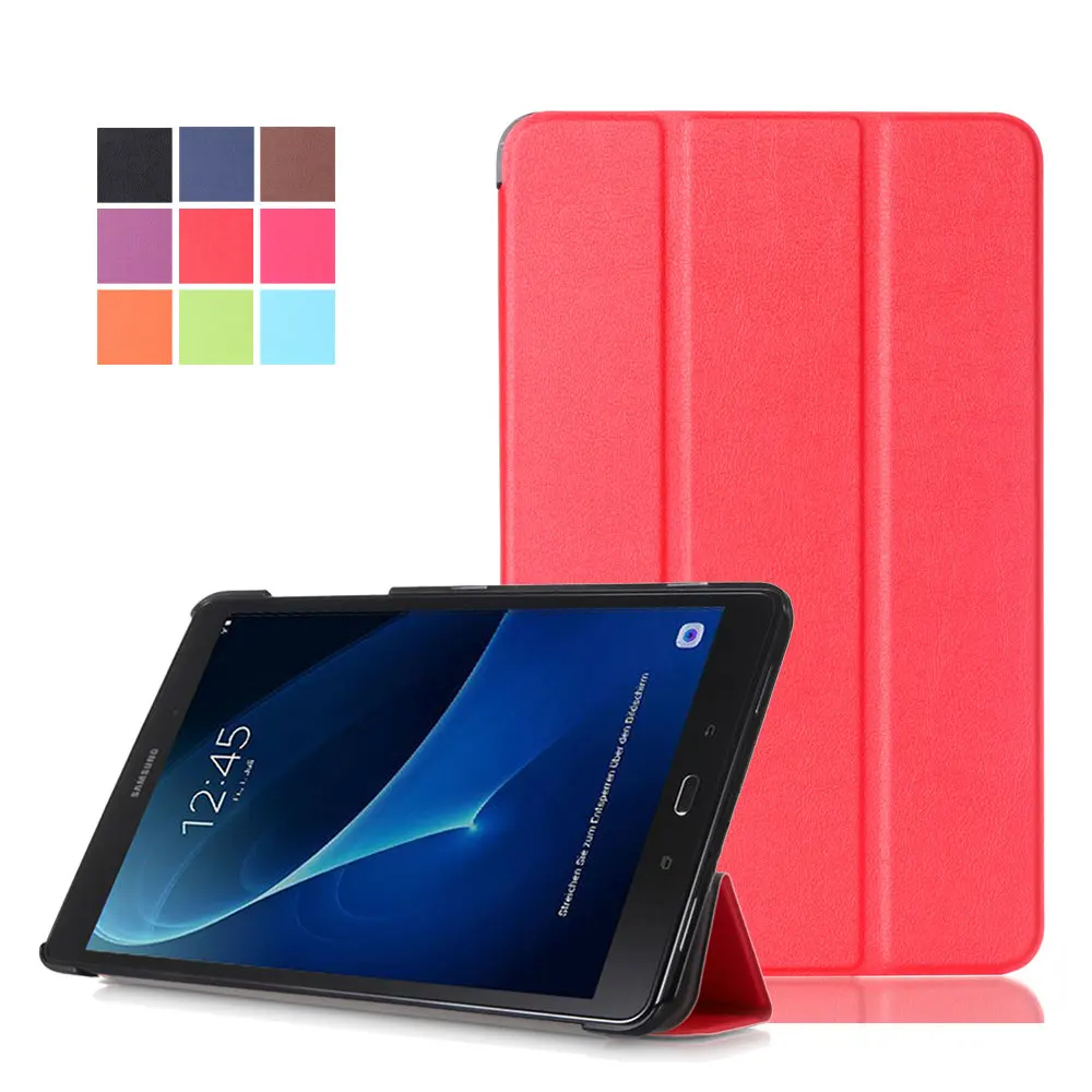 Для samsung Galaxy Tab A 10,1 T580N T580 T585 чехол s KST из искусственной кожи умный чехол для Galaxy Tab A10.1 SM-T580 - Цвет: red