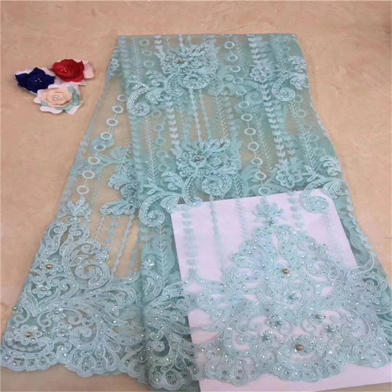 Новинка 2019 африканские камни Кружевная Ткань 5 ярдов/партия швейный материал