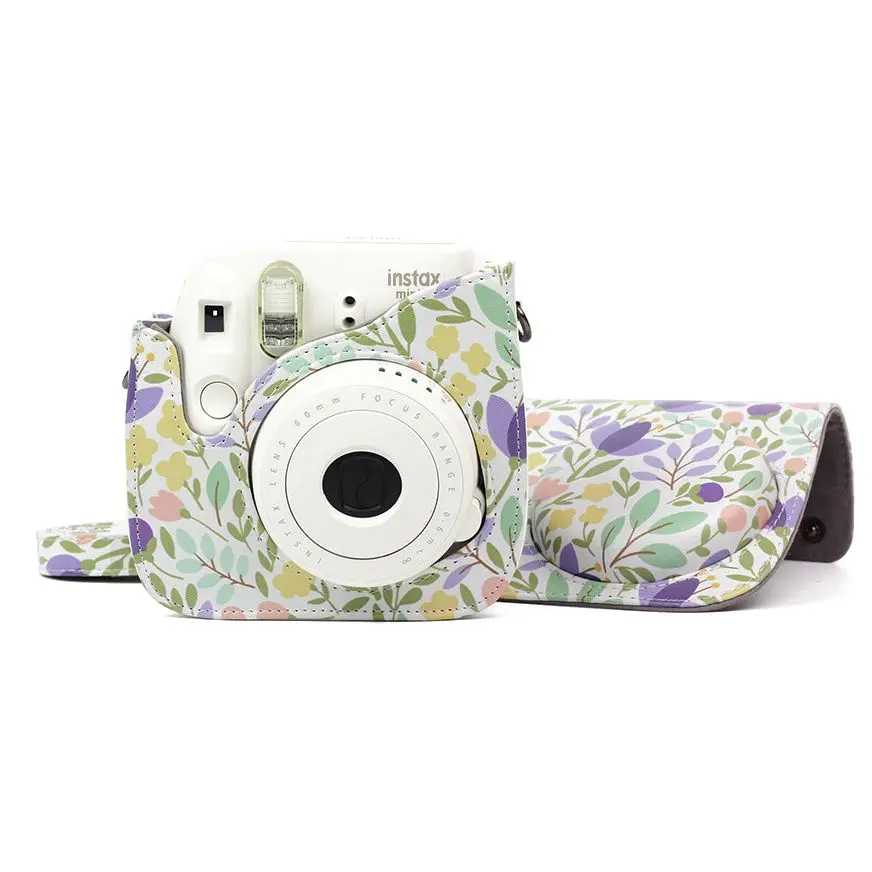 Чехол для fujifilm instax mini 8 чехол из ПУ кожи камеры защитный сумка на плечо вставной