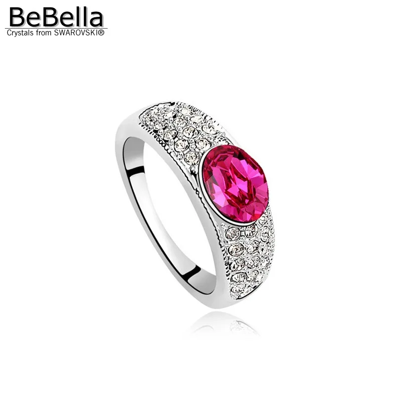 Кольцо с кристаллами BeBella изготовленное австрийскими Swarovski 5 цветов доступно для