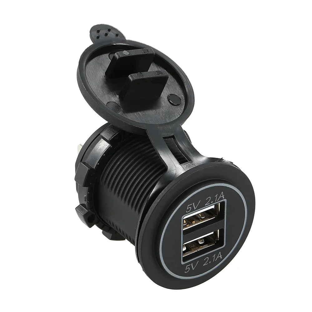 Двойная розетка с 2 USB портами 1 А зарядное устройство адаптер питания для