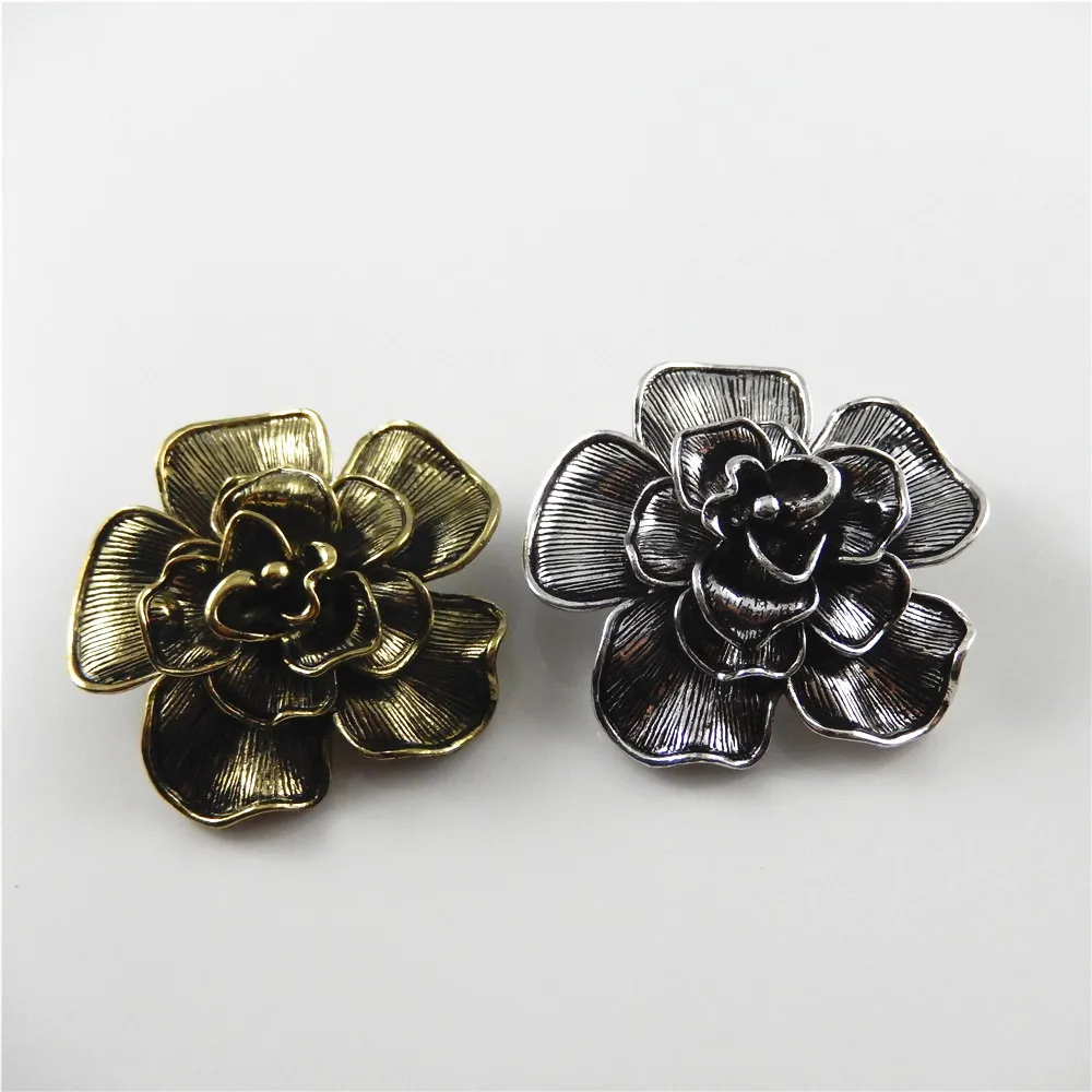 (2 шт.) женское винтажное Подарочное ожерелье с большим цветком металлический