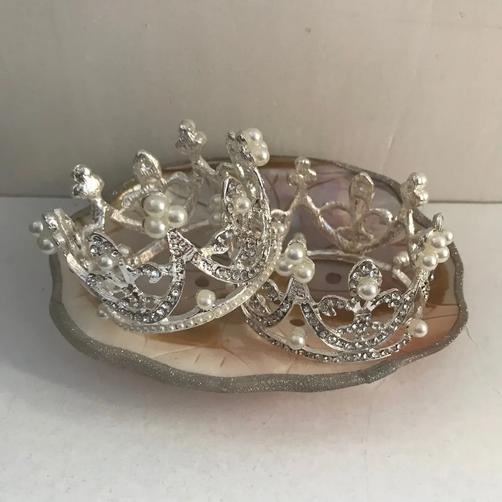 Тиара с короной для маленьких девочек диадема волос прозрачный камень