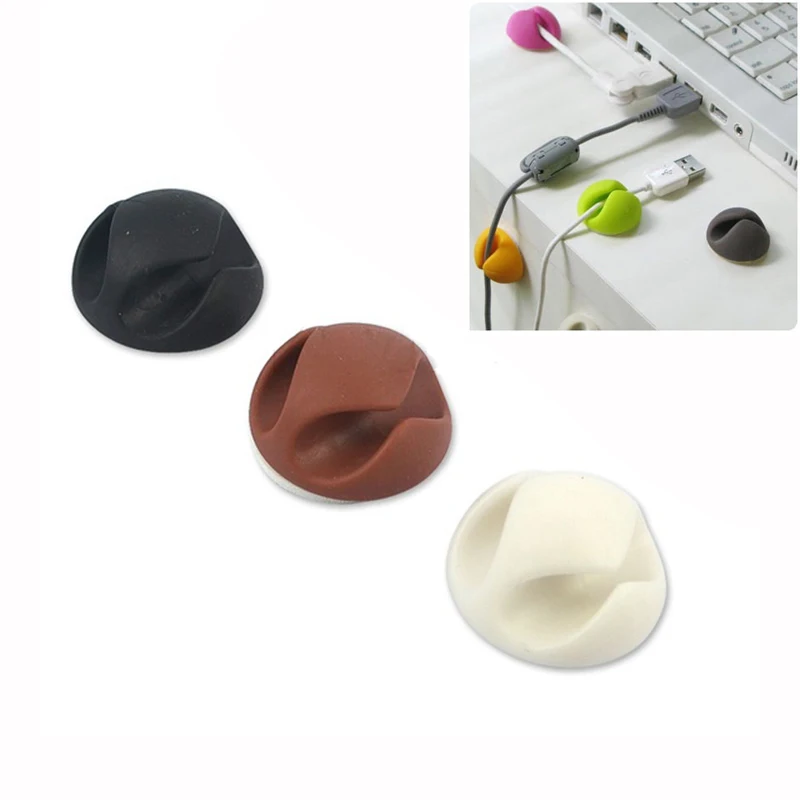 6 шт. usb кабель для сматывания органайзер стол управление провода шнур зажимы