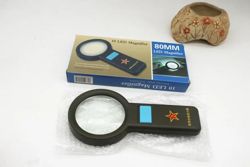 5 раз игрушка подарок Дети Студенты Лупа LED чтение увеличительное стекло с
