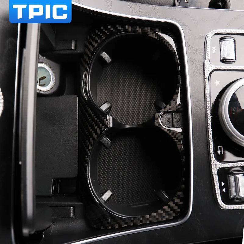 TPIC углеродного волокна внутренняя отделка рамка держателя стакана воды Стикеры