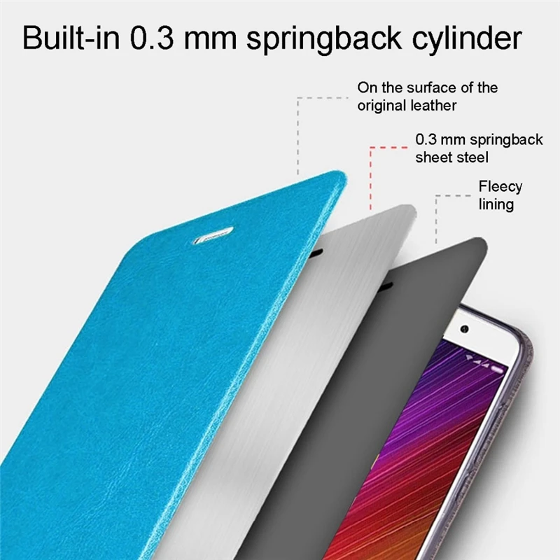 MOFI для Xiaomi Redmi 4 Чехол 5,0 дюймов Xioami Redmi 4 Флип кожаный чехол тонкий силиконовый чехол для Redmi 4 Чехол
