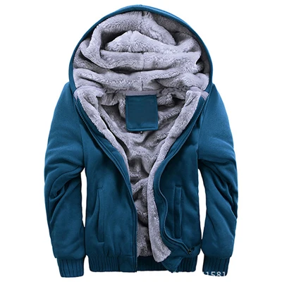 Blue UNIVOS KUNI, мужская куртка с капюшоном, Повседневная теплая Вельветовая Модная брендовая уличная куртка для мальчиков, большой размер 4XL, J552 - Цвет: Blue