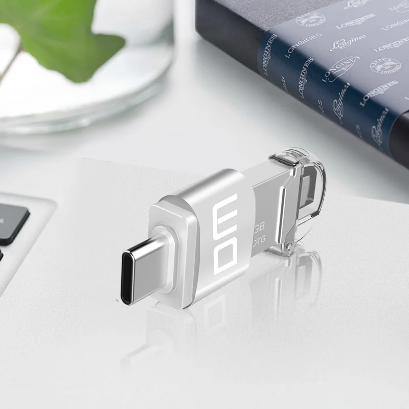 Адаптер USB C типа A серебристый переходник Male на USB2.0 Femail OTG для устройств с
