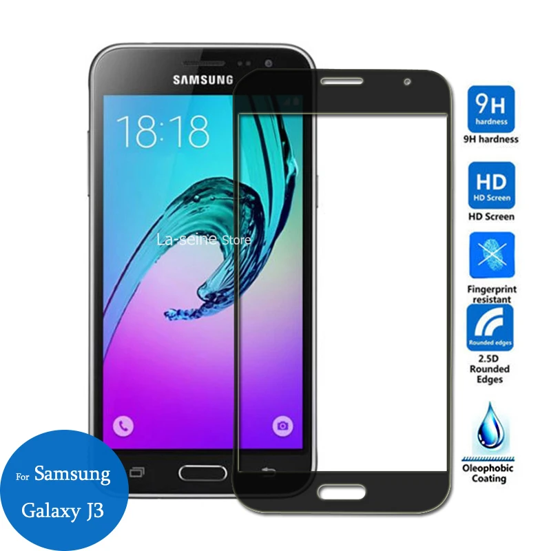 Для Samsung Galaxy J3 защитная пленка из закаленного высокопрочного Стекло Экран 9 H 2.5d на