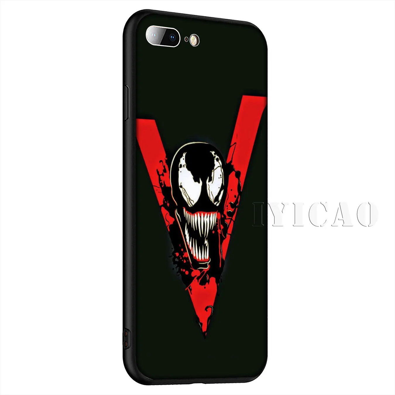 Силиконовый мягкий чехол IYICAO Venom Marvel Villain для iPhone XR X XS Max 8 7 6 S Plus 5 5S SE |