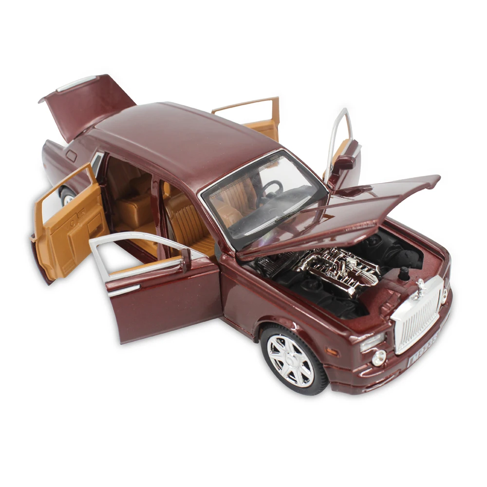 KIDAMI Rolls Royce 1:24 Масштаб литья под давлением модель автомобиля игрушечные машинки Вытяните назад звуковой светильник Коллекция подарков для детей и взрослых