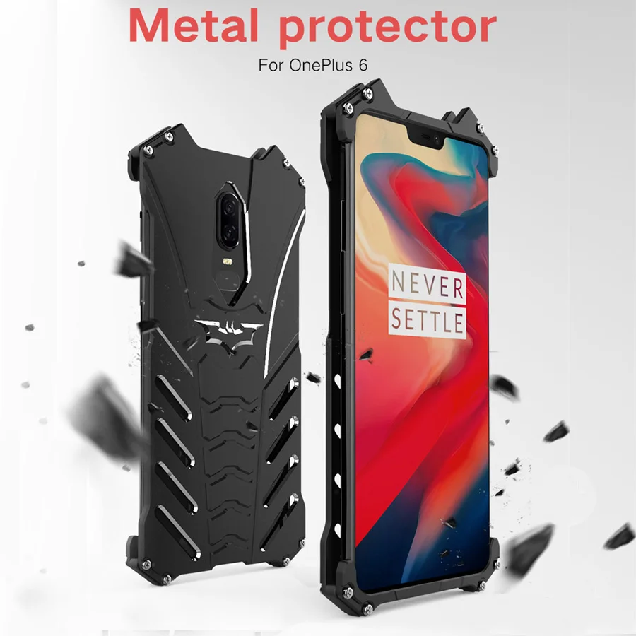 Чехол для Oneplus 6 Роскошный металлический алюминиевый чехол серии Бэтмен Doom One Plus