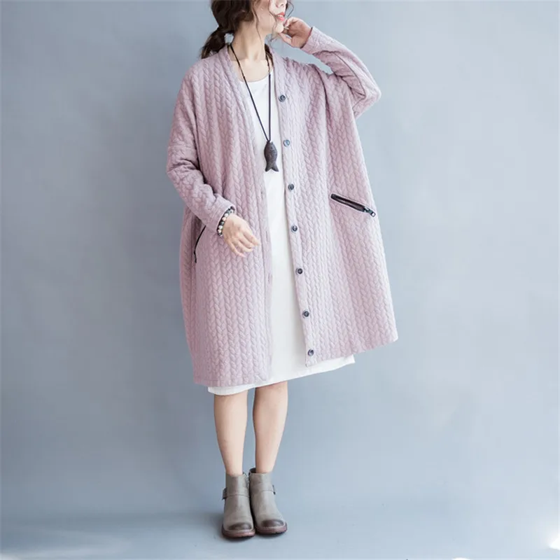 Женская свободная хлопковая куртка кардиган размера плюс 5XL 6XL весна 2017|cardigan jacket